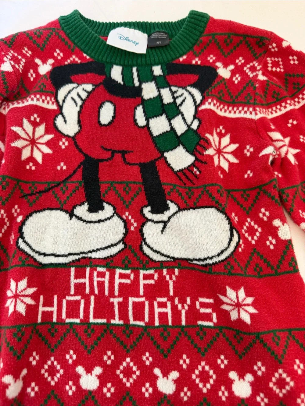 4T Top Bundle – Smocked by Stellybelly & Disney Mickey Holiday Sweater – EUC